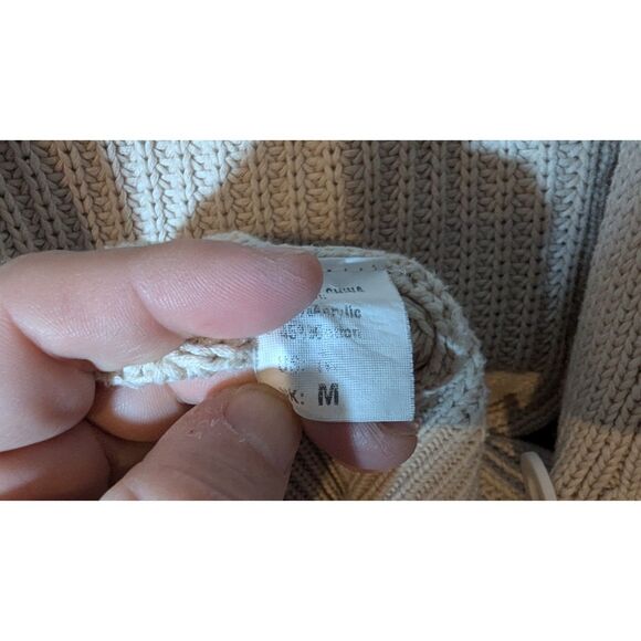 Lynz Pure Knitted Cardigan Beige Medium - Picture 4 of 4